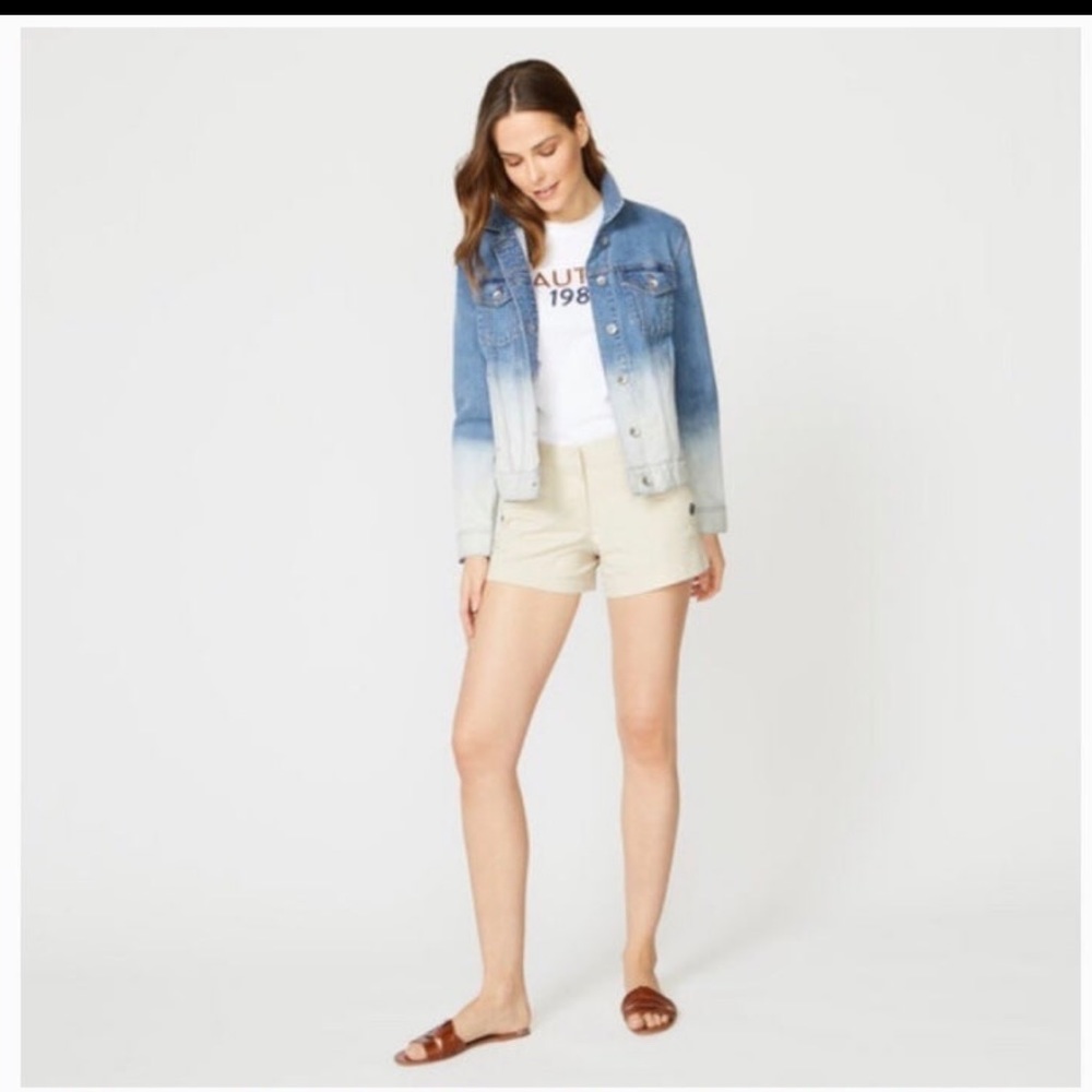 Nautica Khakis chino shorts STRETCH women’s khaki SAILOR SHORTS size 10 - Picture 5 of 7